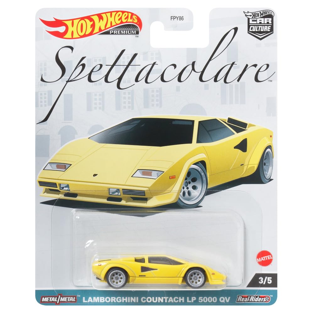 Mattel Lamborghini Countach Spettacolare front view for display delight