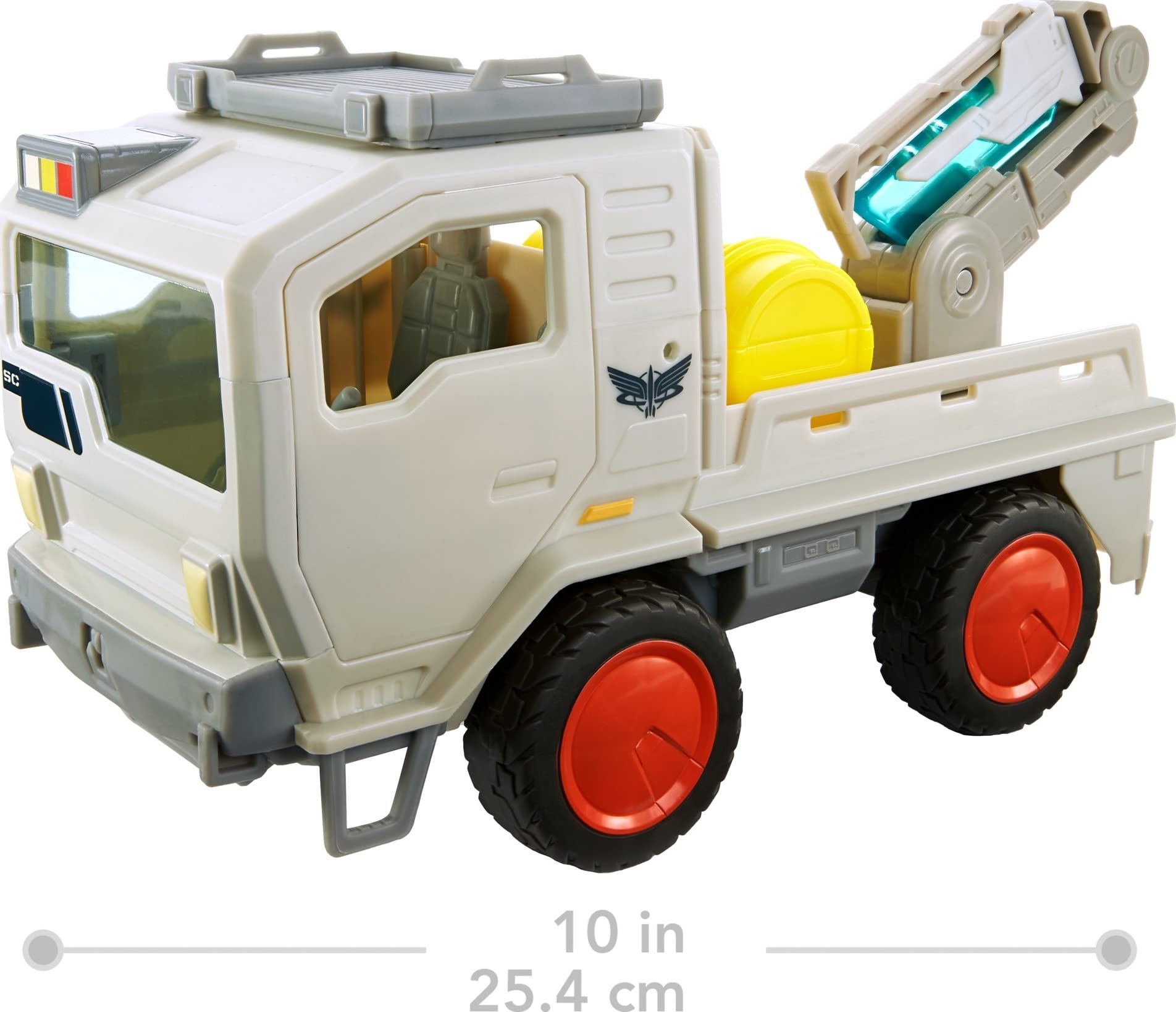 Mattel Lightyear Base Utility Vehicle laser trencher extended for rugged terrain missions.