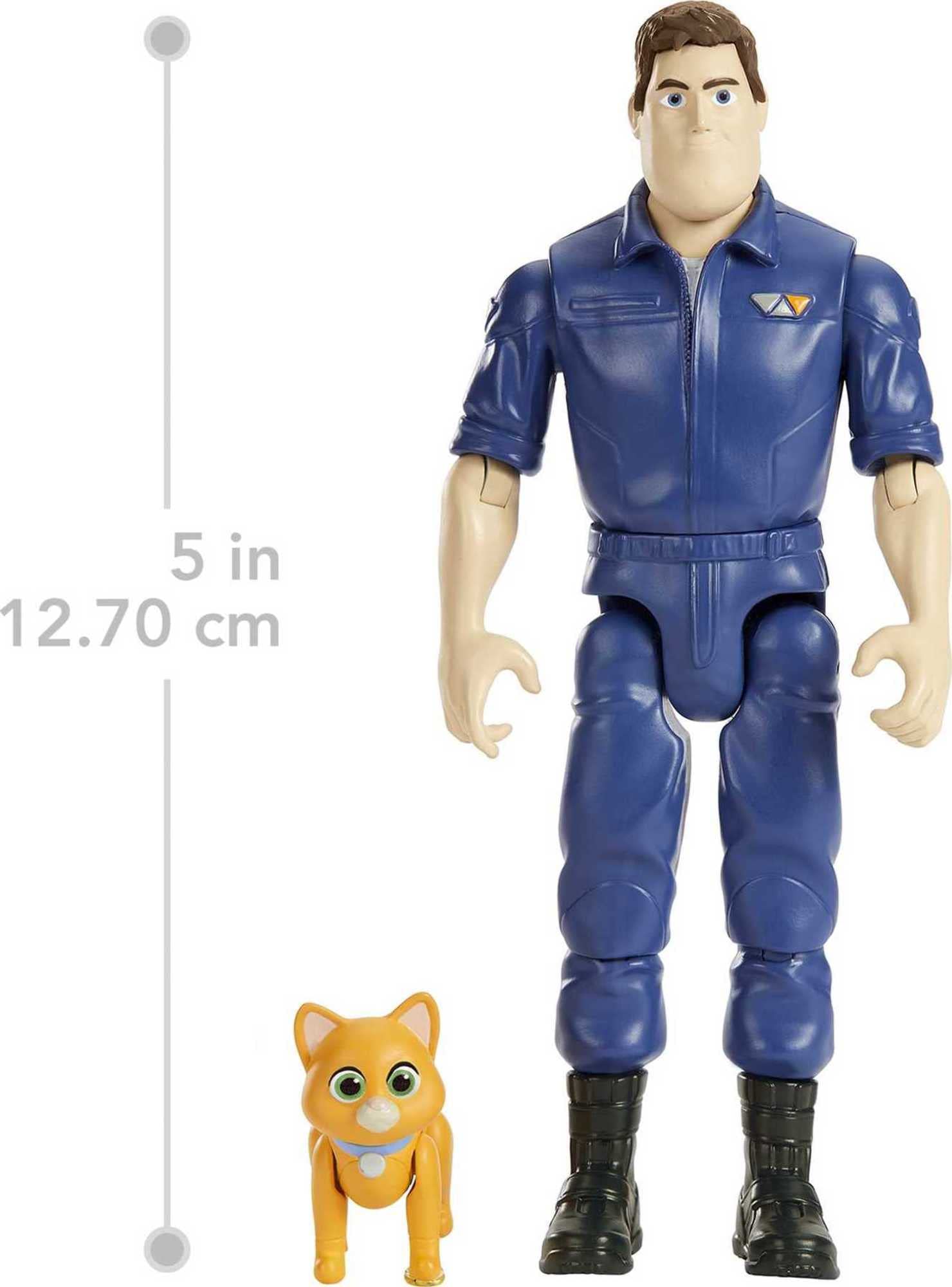 Mattel Lightyear Buzz figure closeup highlights authentic sculpting.