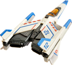 Mattel Lightyear cockpit-ready figure sits securely in the ship's cockpit.