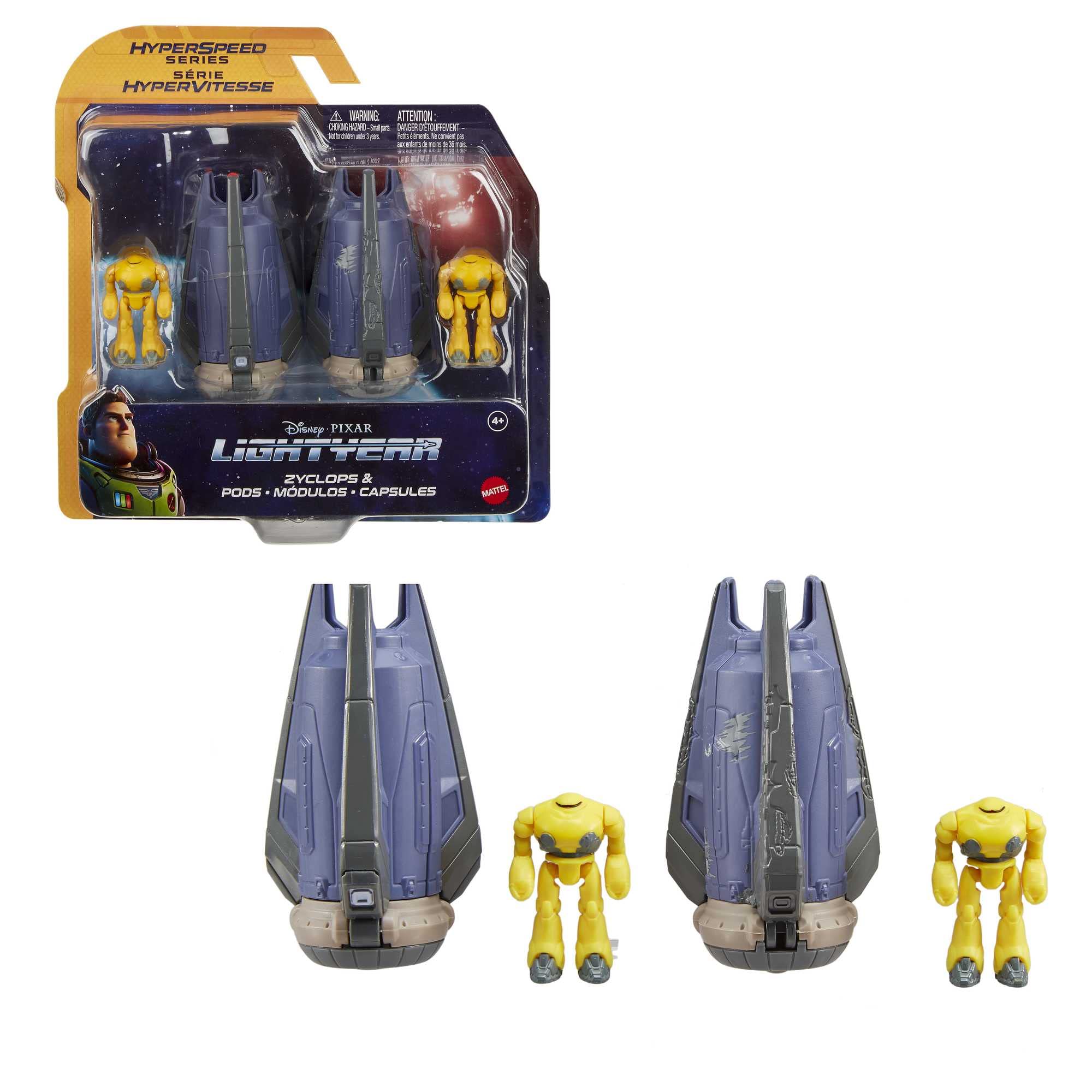Mattel Lightyear Hyperspeed Zyclops space pod battle-damage for imaginative play