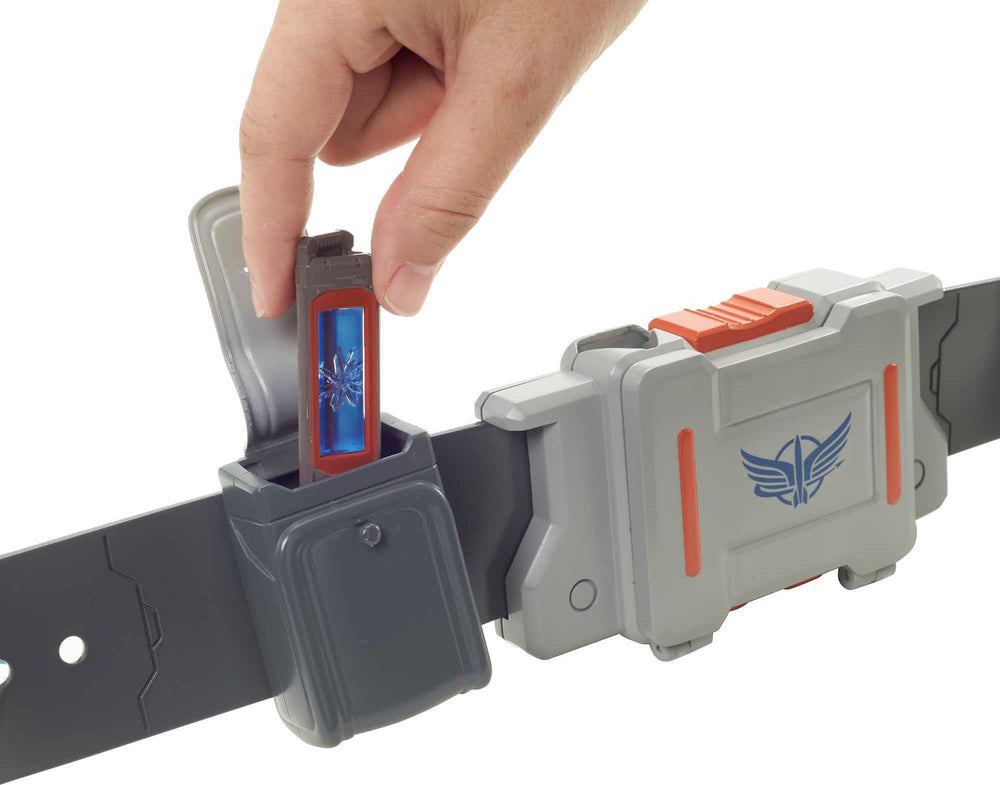 Mattel Lightyear Utility Belt hidden-compartment shows secret storage on belt