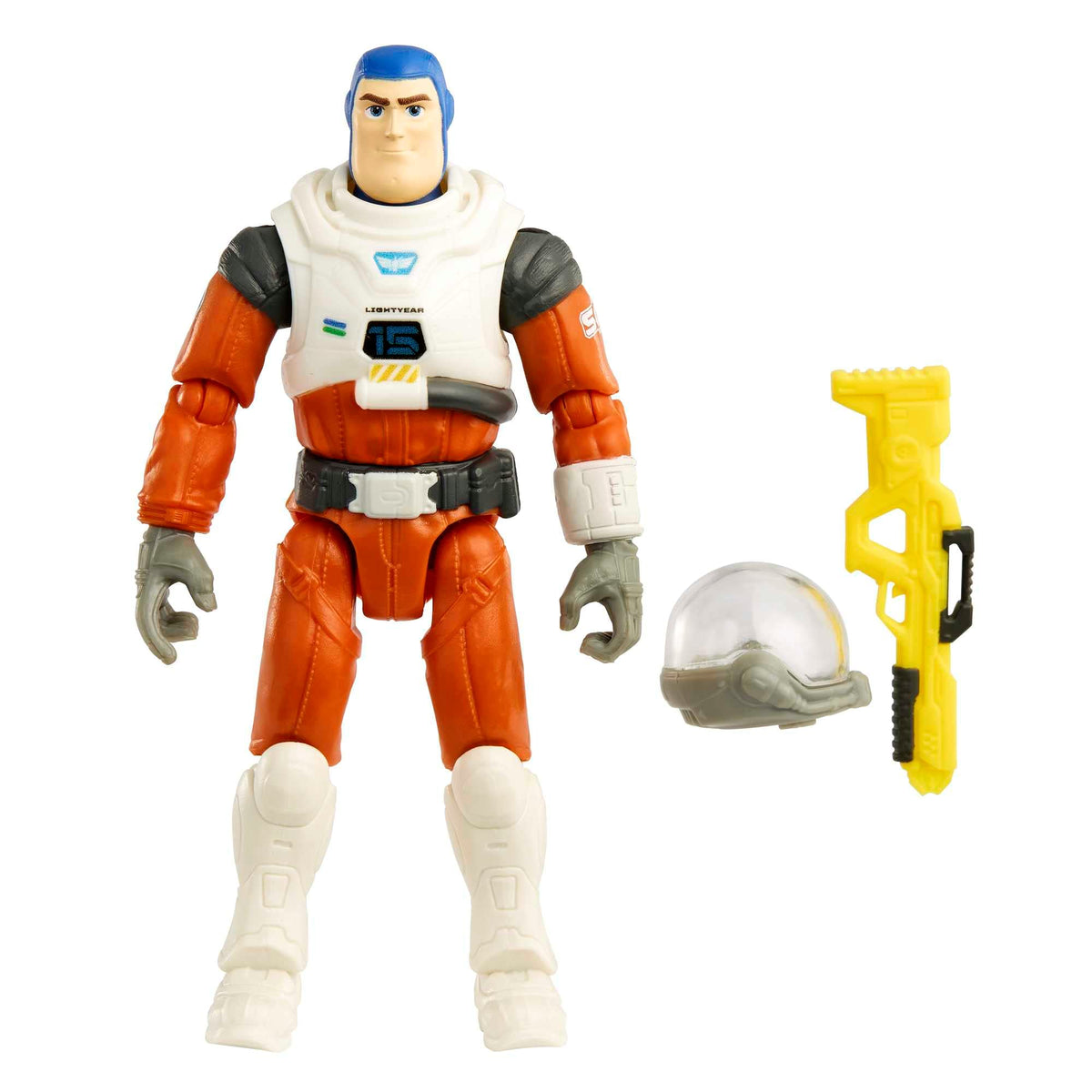 Mattel Buzz Lightyear XL-15 figure with removable helmet for dynamic posing.