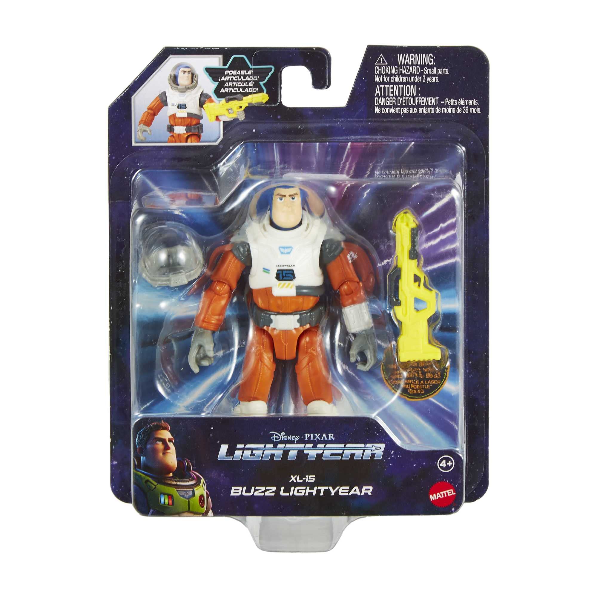 Mattel Lightyear collection display with Buzz and accessories.