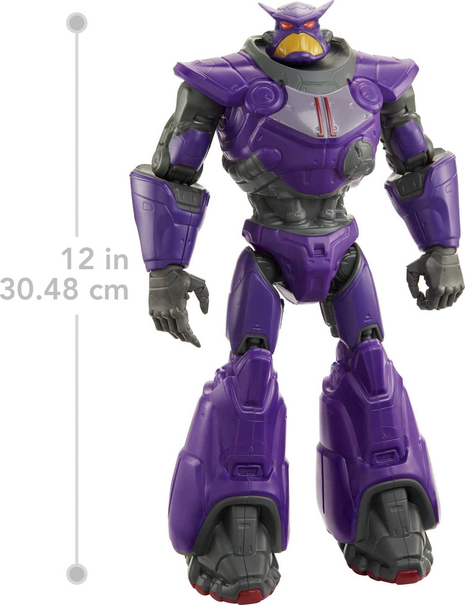 Mattel Lightyear Zurg large-scale figure, front view showing authentic design for display.