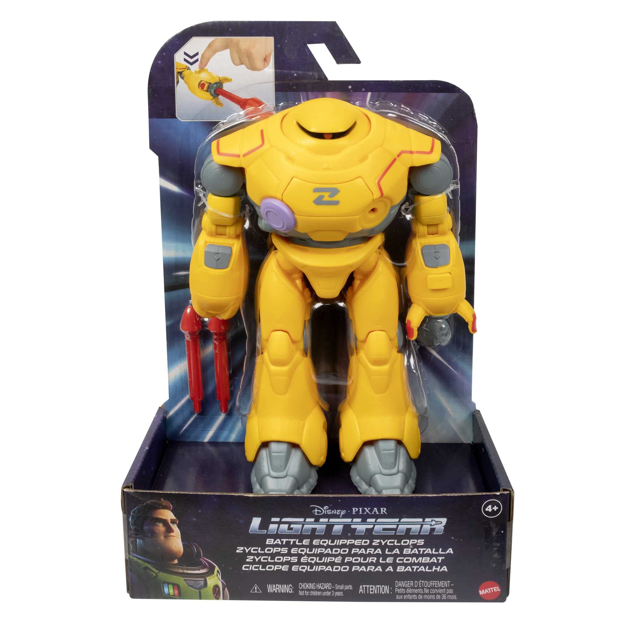 Mattel Lightyear Zyclops ready for battle display with teammates