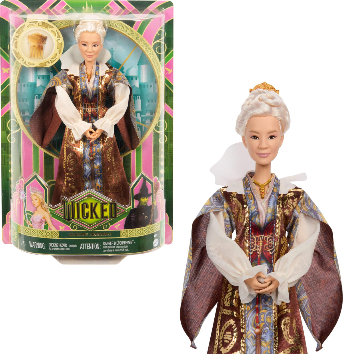 Mattel Madame Morrible headmistress uniform enables quick outfit changes for imaginative play