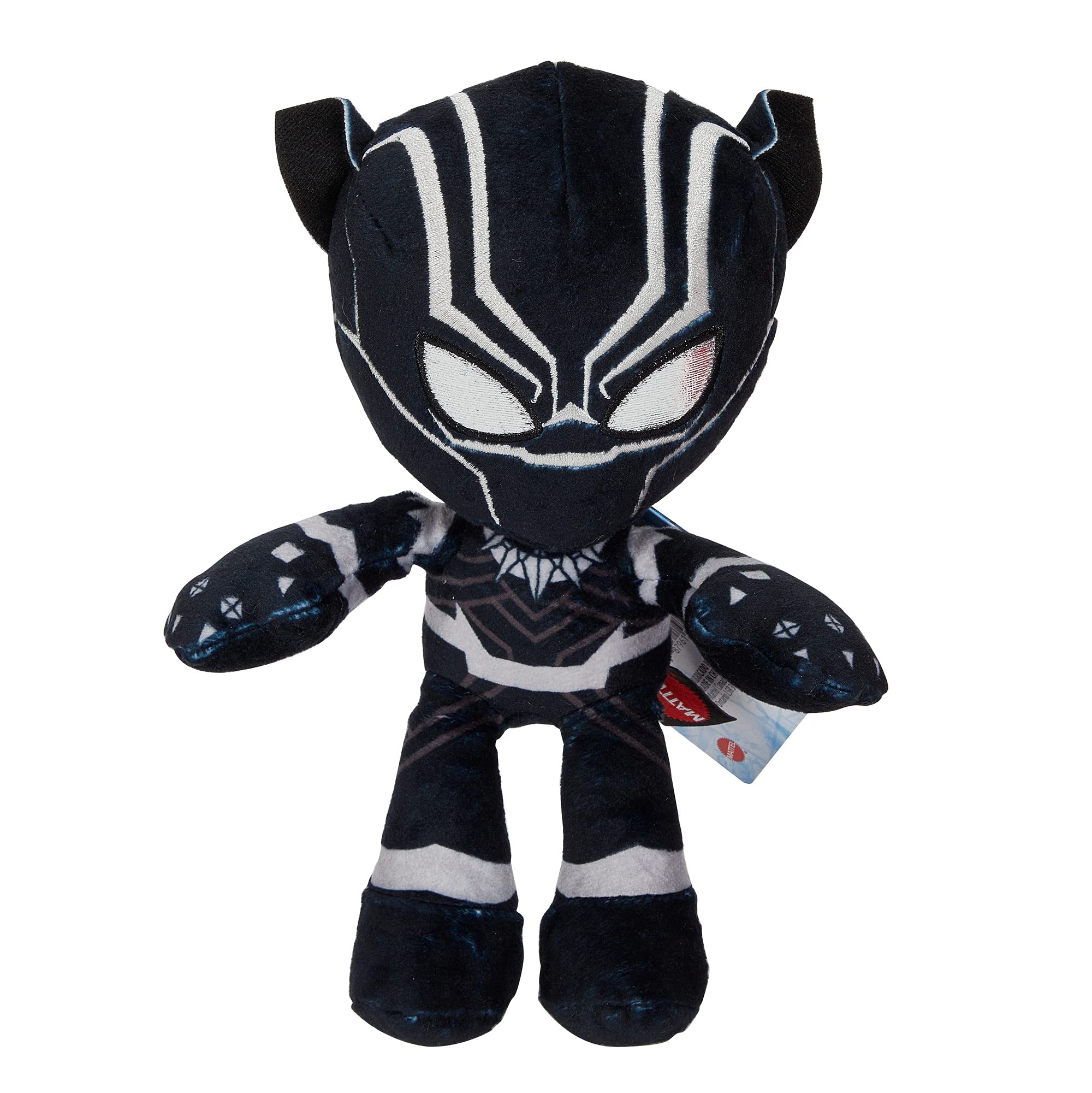 Mattel Black Panther plush packaging image showing gift-ready presentation.