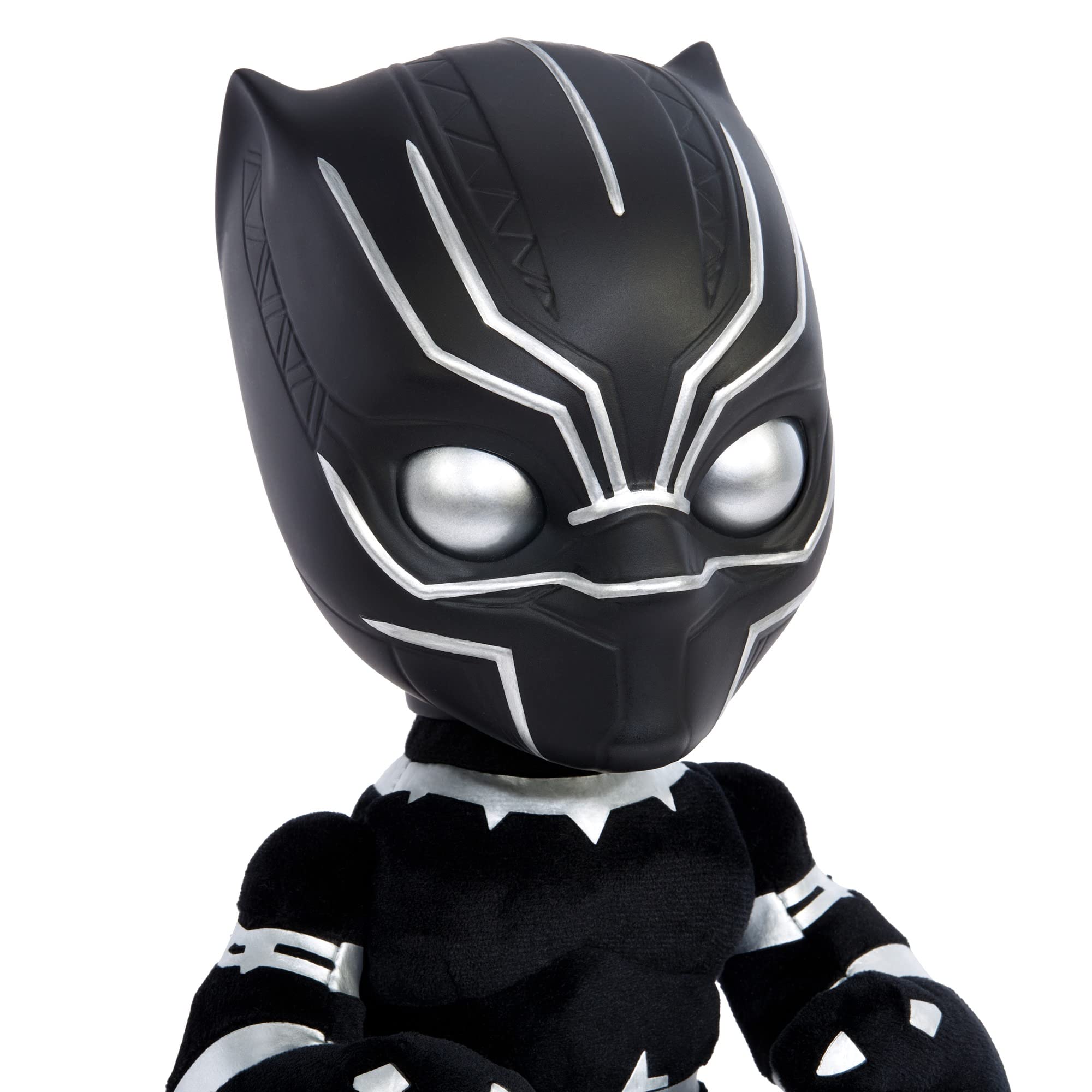 Mattel Black Panther plush features vibranium-inspired suit for authentic detail