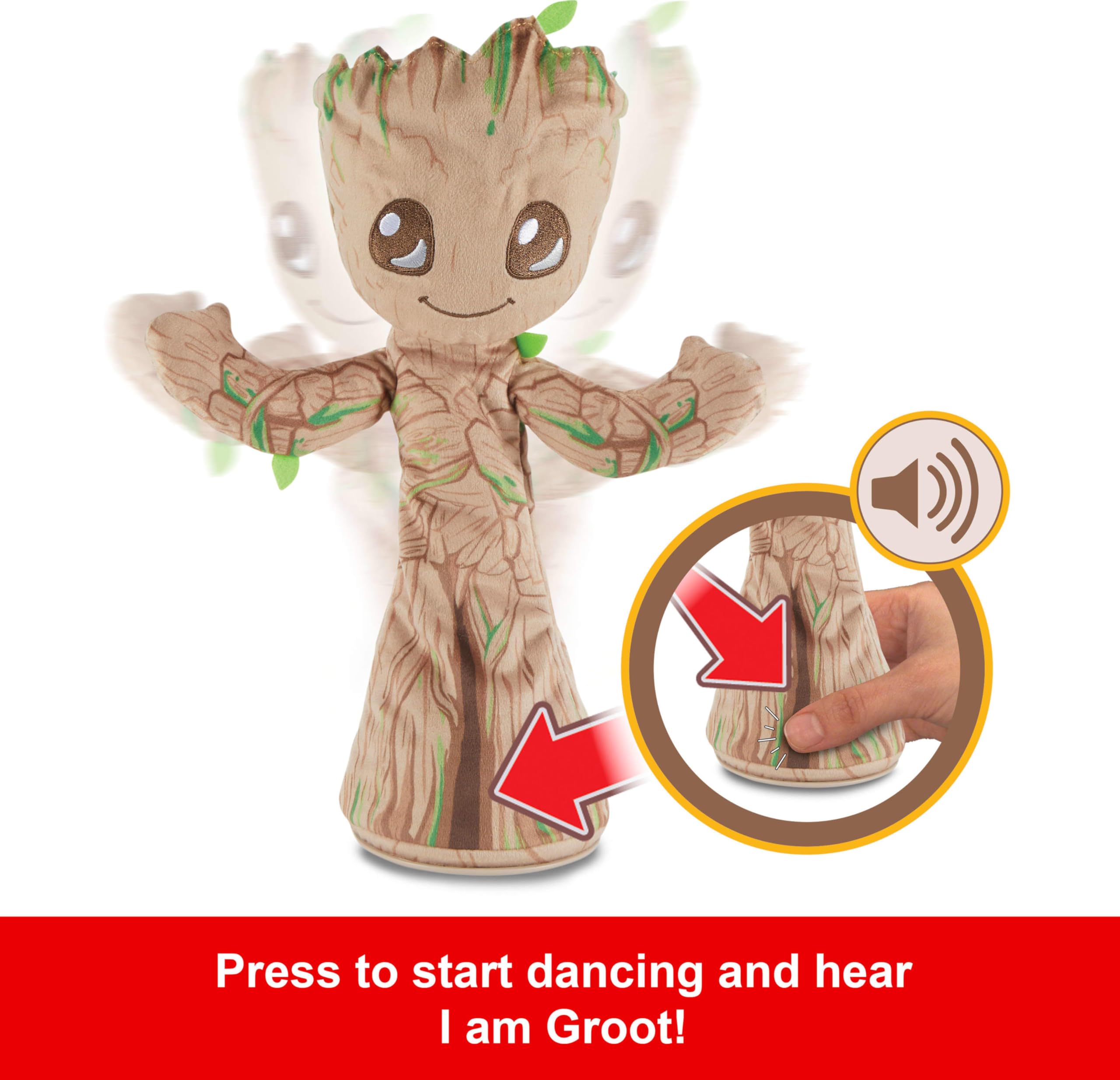 Mattel Marvel Dancing Groot plays music and English phrases to spark storytime.