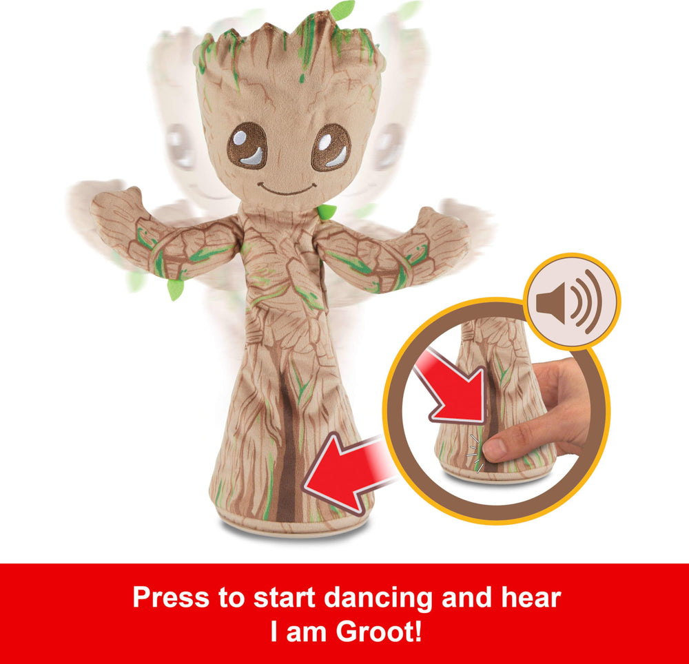 Mattel Marvel Dancing Groot plays music and English phrases to spark storytime.