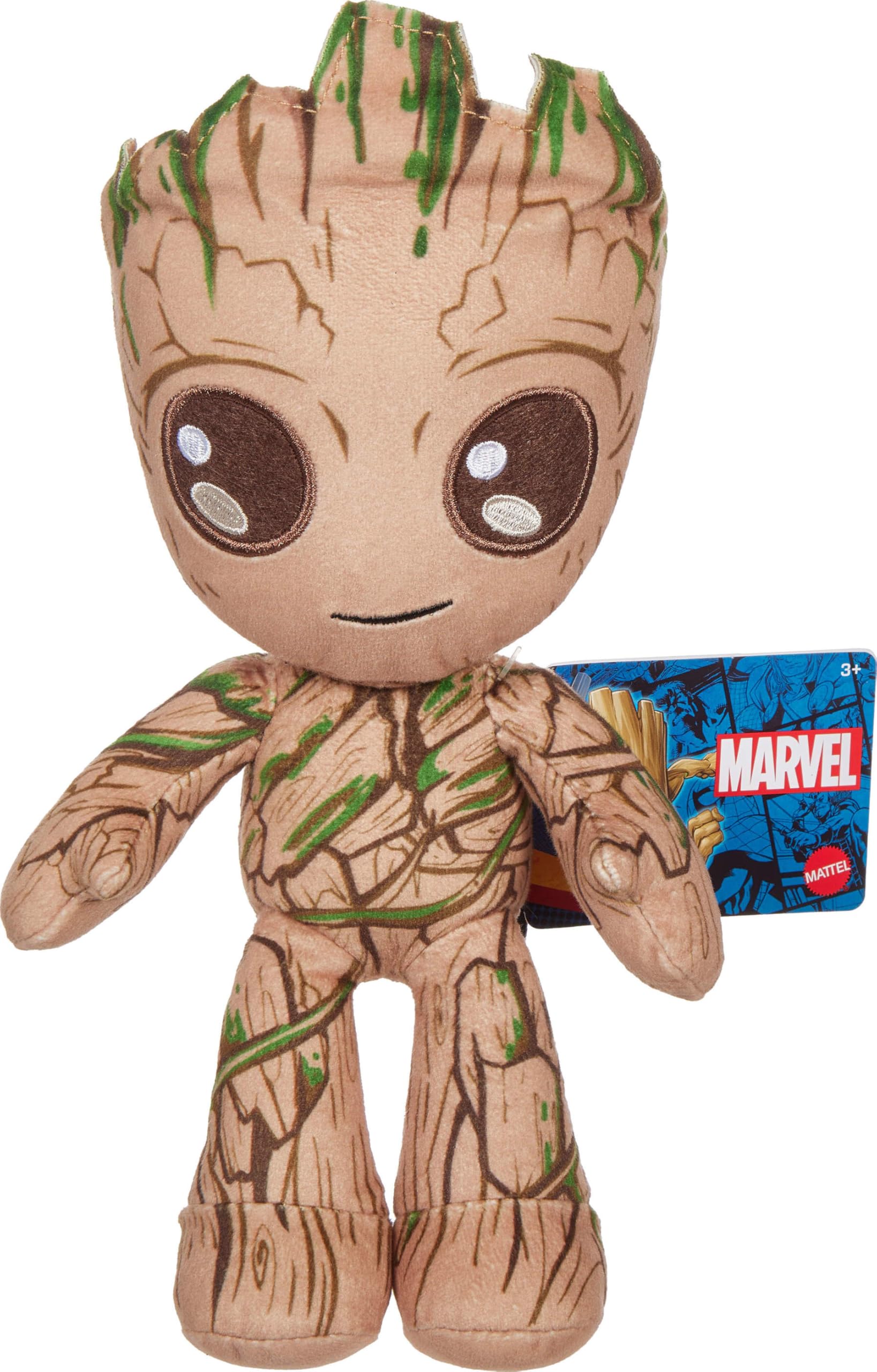 Mattel Marvel Groot 8-inch plush toy perfect for hugs and imaginative play.