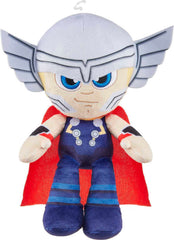 Mattel Marvel Thor 8-inch plush figure, soft and huggable for kids' playtime.
