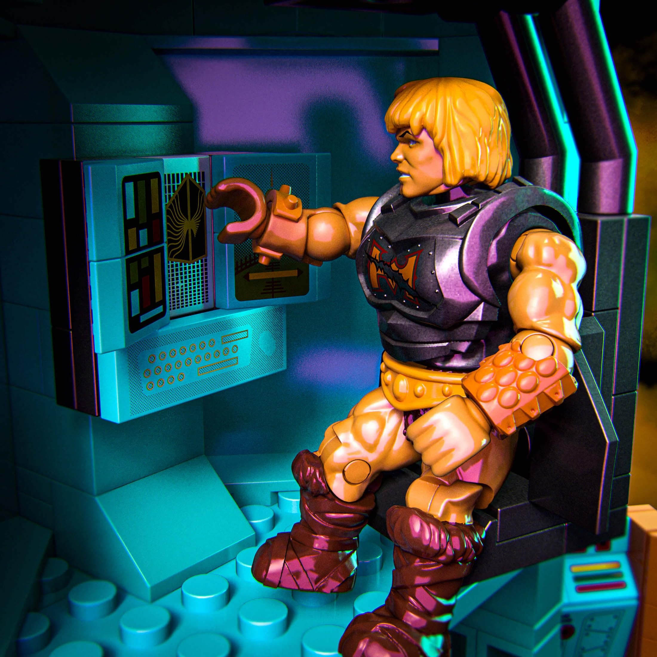 Mattel Mega Eternia Battleground Battle Scene image invites imaginative confrontations.