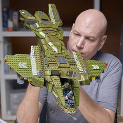 Mattel MEGA Halo Pelican cockpit hatch opens for imaginative scenes