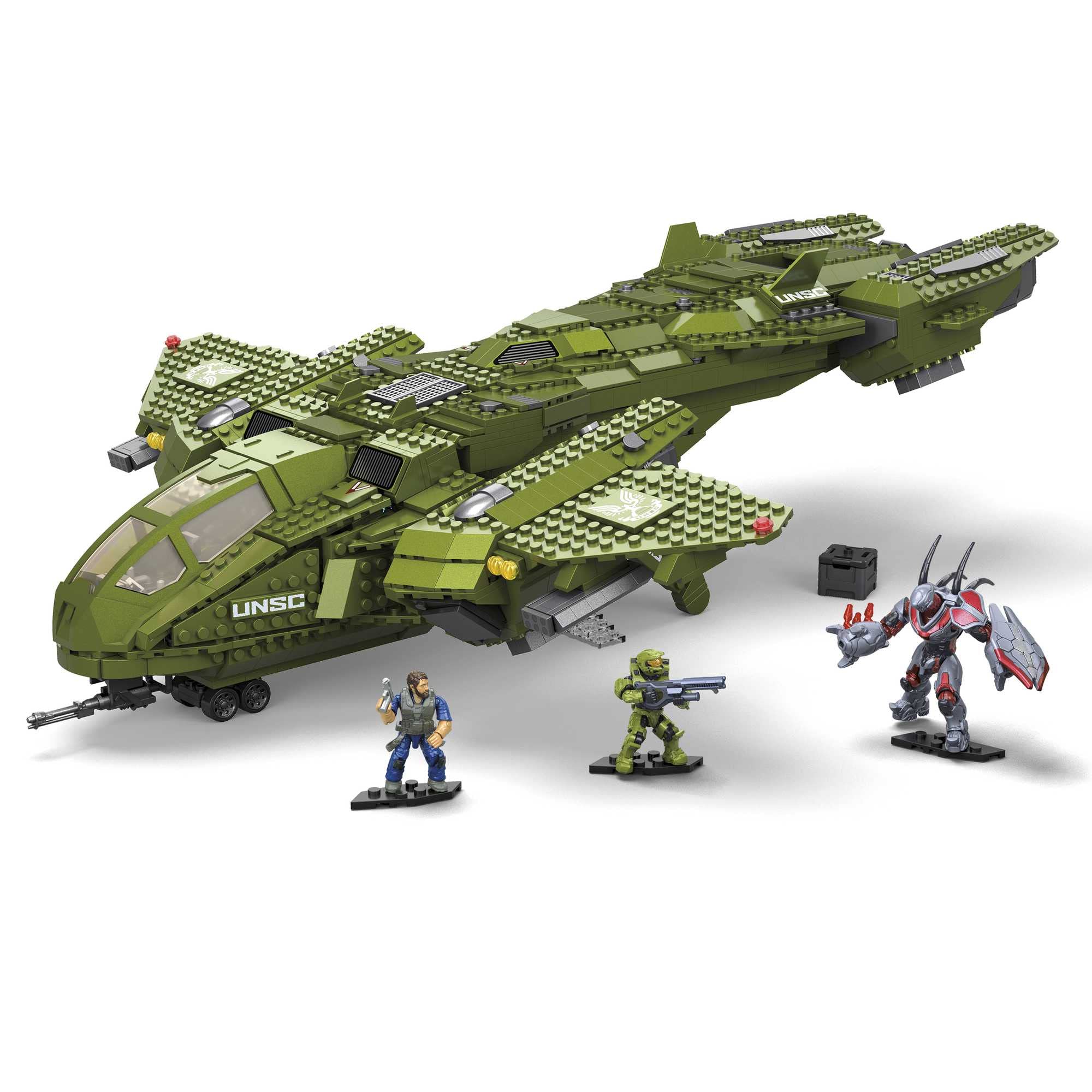 Mattel MEGA Halo Pelican interior hidden panel for storytelling moments