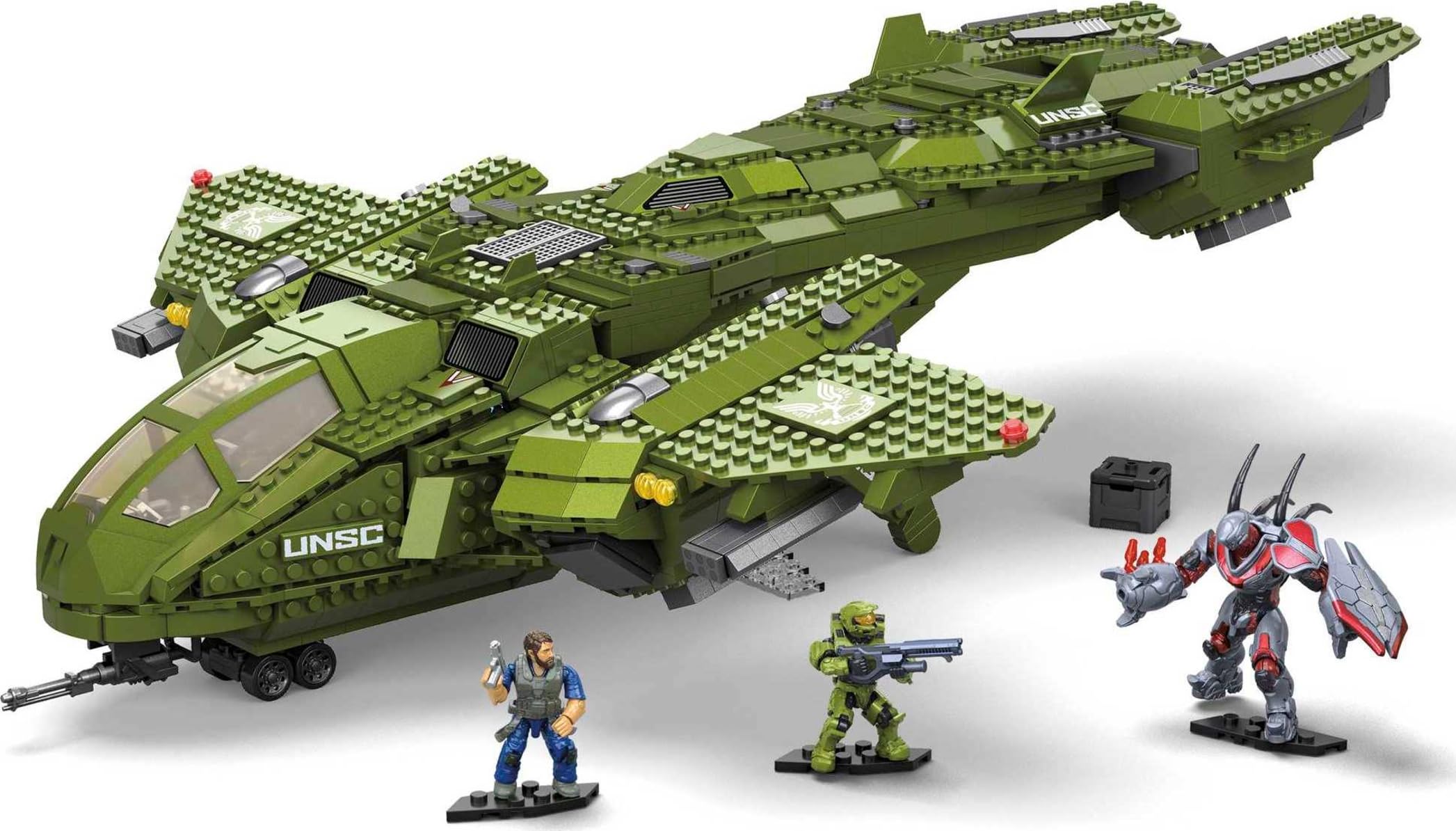 Mattel MEGA Halo Pelican landing gear deploys for dramatic landings