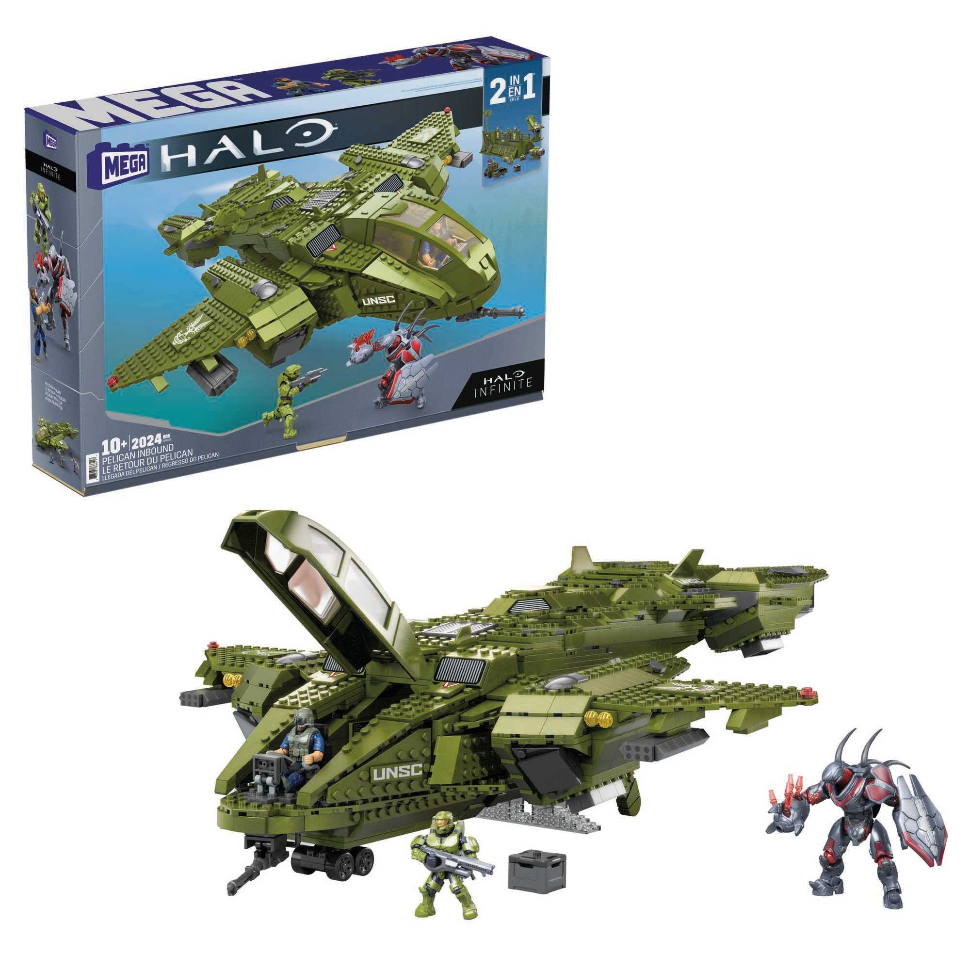 Mattel MEGA Halo Pelican wings poseable for dynamic play and display