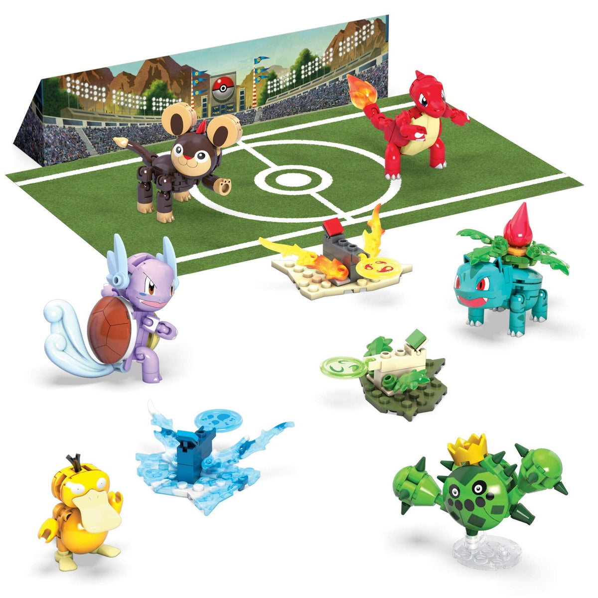 Mattel Mega Pokémon Charmeleon poseable figure for imaginative battles and display.