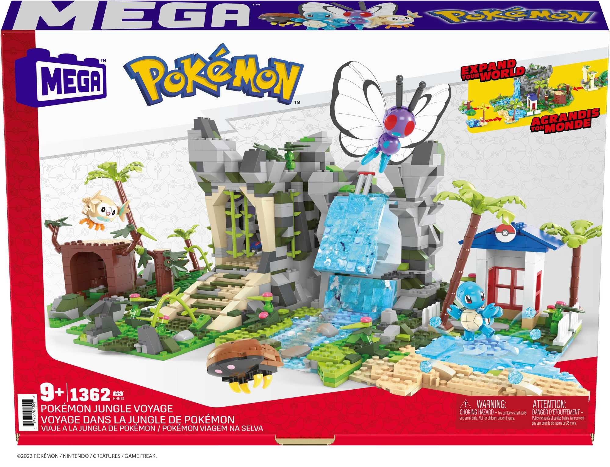 Mattel MEGA Pokémon Jungle Voyage figure set enables dynamic team play.