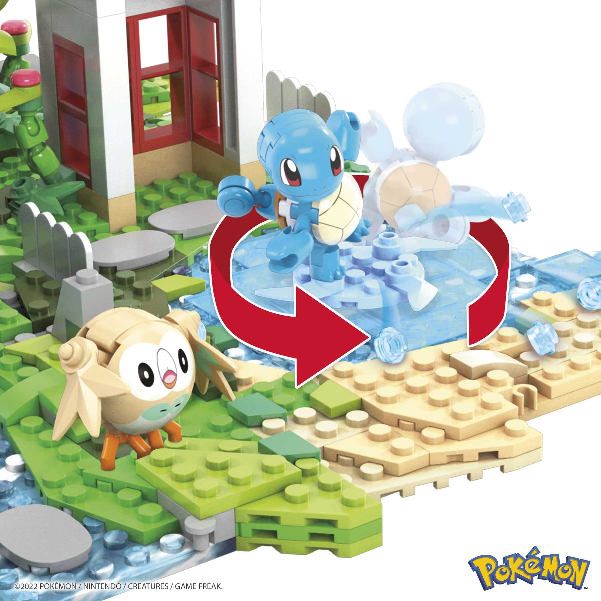 Mattel MEGA Pokémon Jungle Voyage lake and beach supports relaxed storytelling.