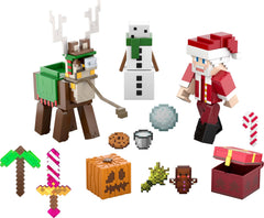 Mattel Minecraft Advent Calendar scarf coat accessory enhances mini-figure wardrobe options.