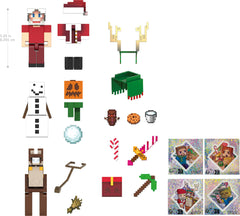 Mattel Minecraft Advent Calendar Snow Golem figure supports seasonal exploration and roleplay.