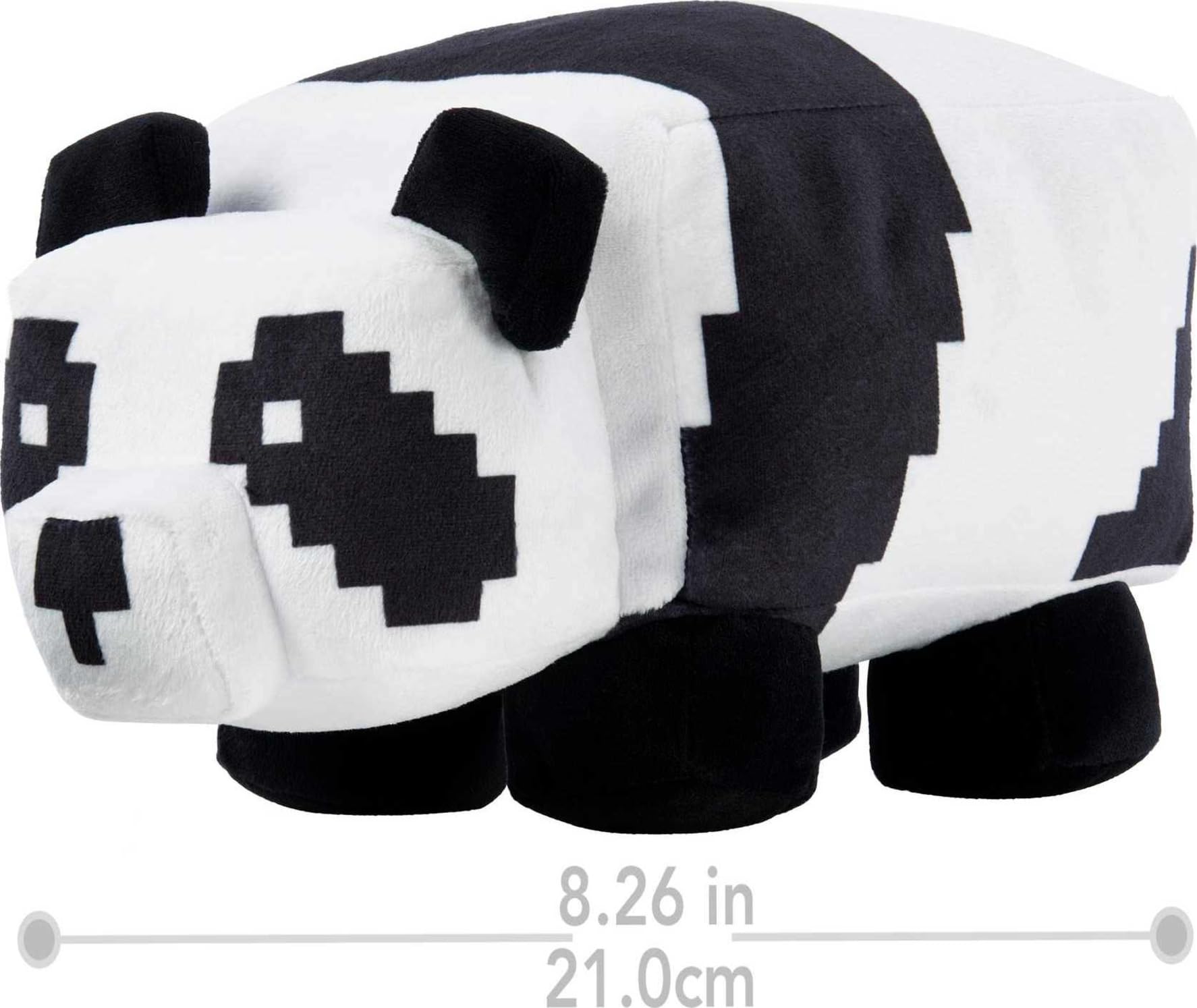 Mattel Minecraft Basic Panda Plush pixelated detail enhances collectibility