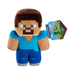 Mattel Minecraft Basic Plush Character in premium fabrics for soft cuddling.