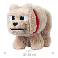 Mattel Minecraft Dennis the Wolf plush display-ready for shelves