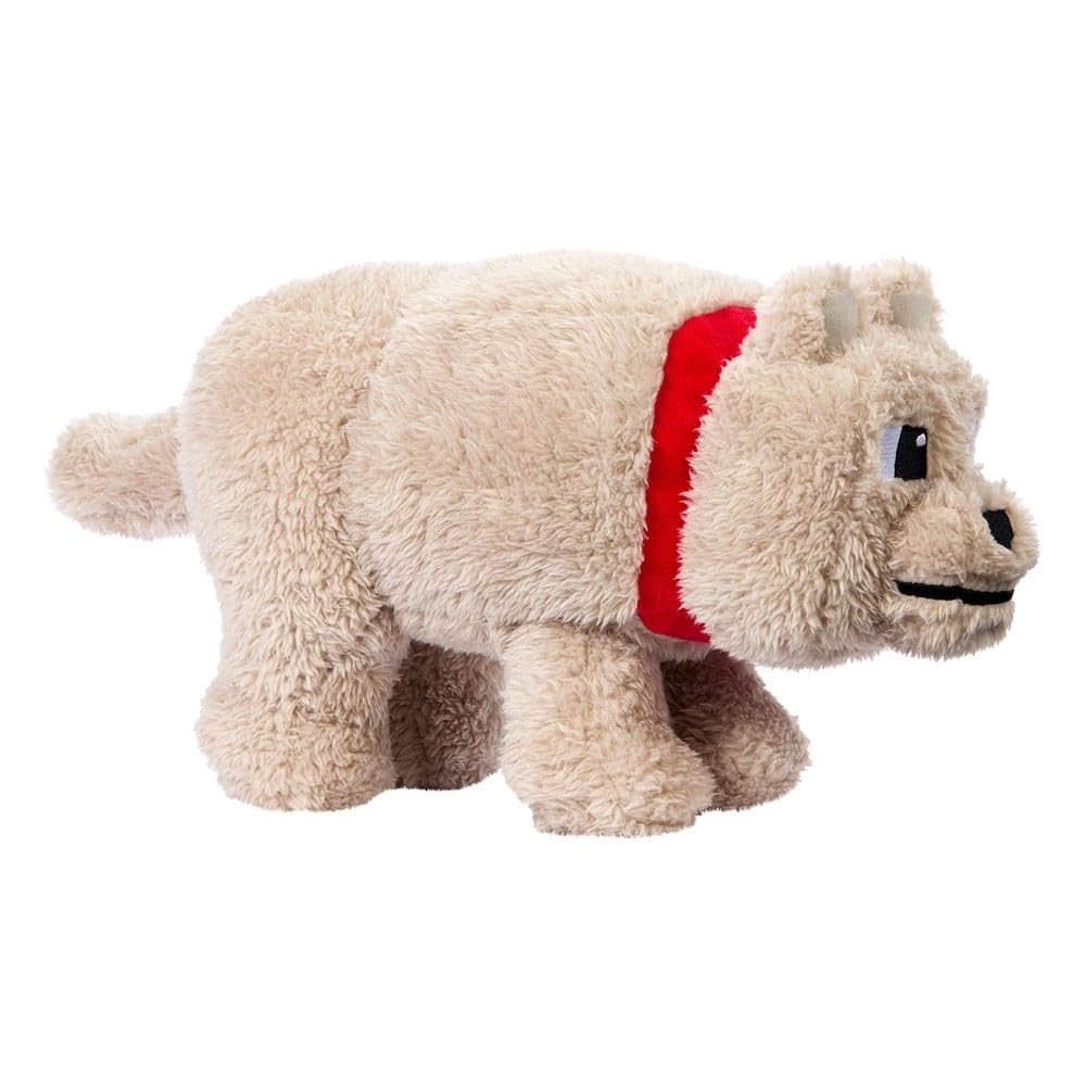 Mattel Minecraft Dennis the Wolf plush texture detail highlighting premium fabrics