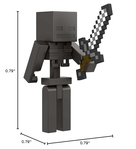Mattel Minecraft Craft-A-Block Wither Skeleton on display-ready packaging image.