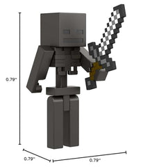 Mattel Minecraft Craft-A-Block Wither Skeleton on display-ready packaging image.
