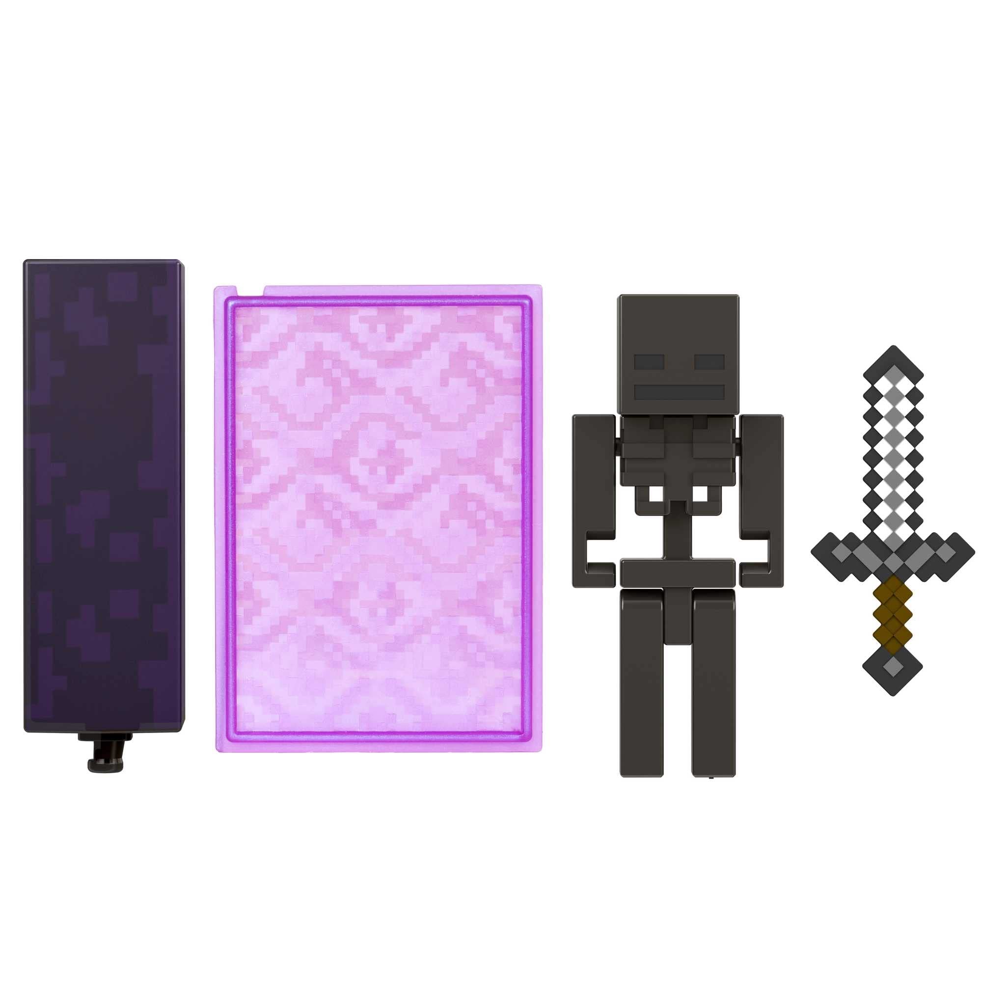 Mattel Minecraft Craft-A-Block Wither Skeleton packaging image for collectibility.