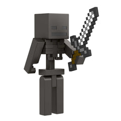 Mattel Minecraft Craft-A-Block Wither Skeleton emphasizes pixelated design for authentic style.