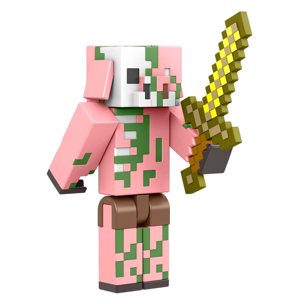 Mattel Minecraft Craft-A-Block Zombie figure in retail packaging for gifting.