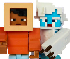 Mattel Minecraft Creator Series Yeti figure close-up showing pixel-style design.