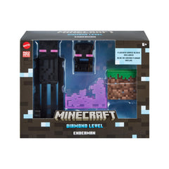 Display-ready shot of Mattel Minecraft Diamond Enderman in a diorama setup.