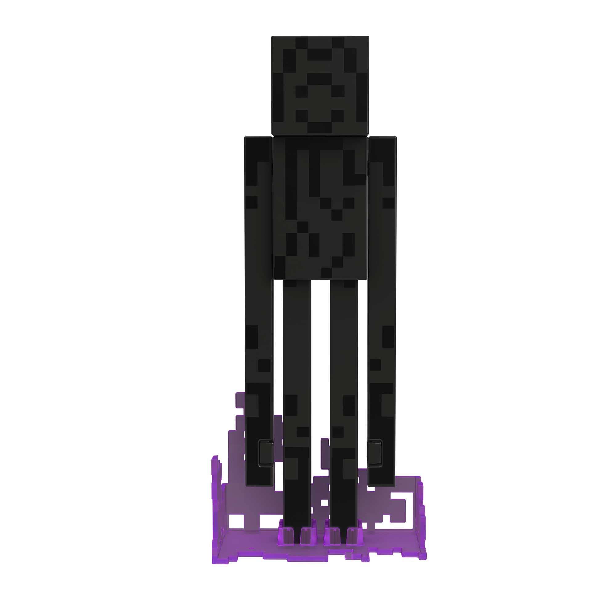 Enderman action figure from Mattel with movable joints for dynamic poses.