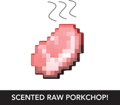 Mattel Minecraft Diamond Level Pig carrot-on-a-stick scented accessory enhances pretend feasts.