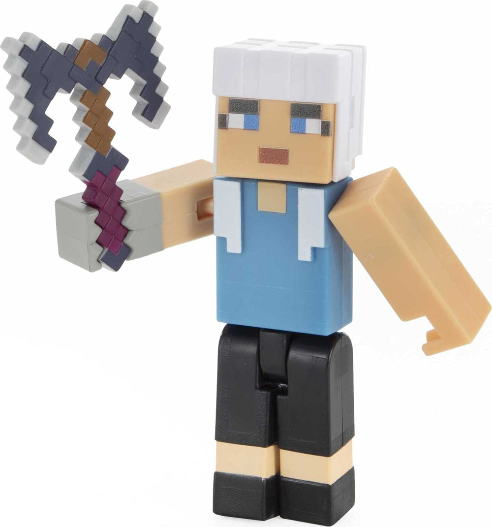 Mattel Minecraft Dungeons Greta Battle Figure ready for imaginative play and display.