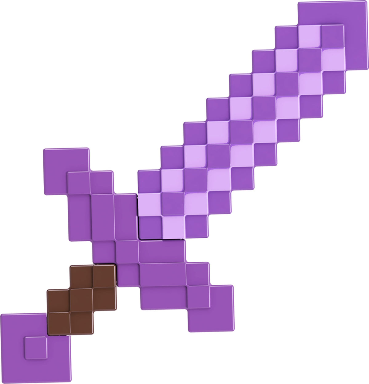 Mattel Minecraft Enchanted Sword front view with authentic pixelated design for role-play.