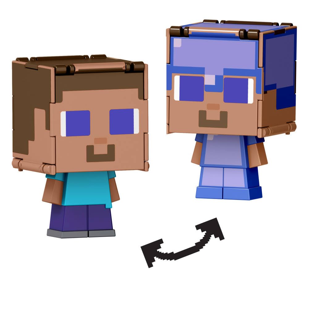 Mattel Minecraft Flippin Figs 2-in-1 transformation for repeatable fun