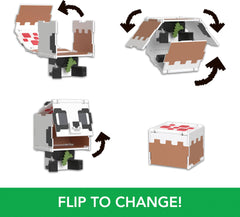 Mattel Minecraft Flippin' Figs feature oversized heads for playful display.