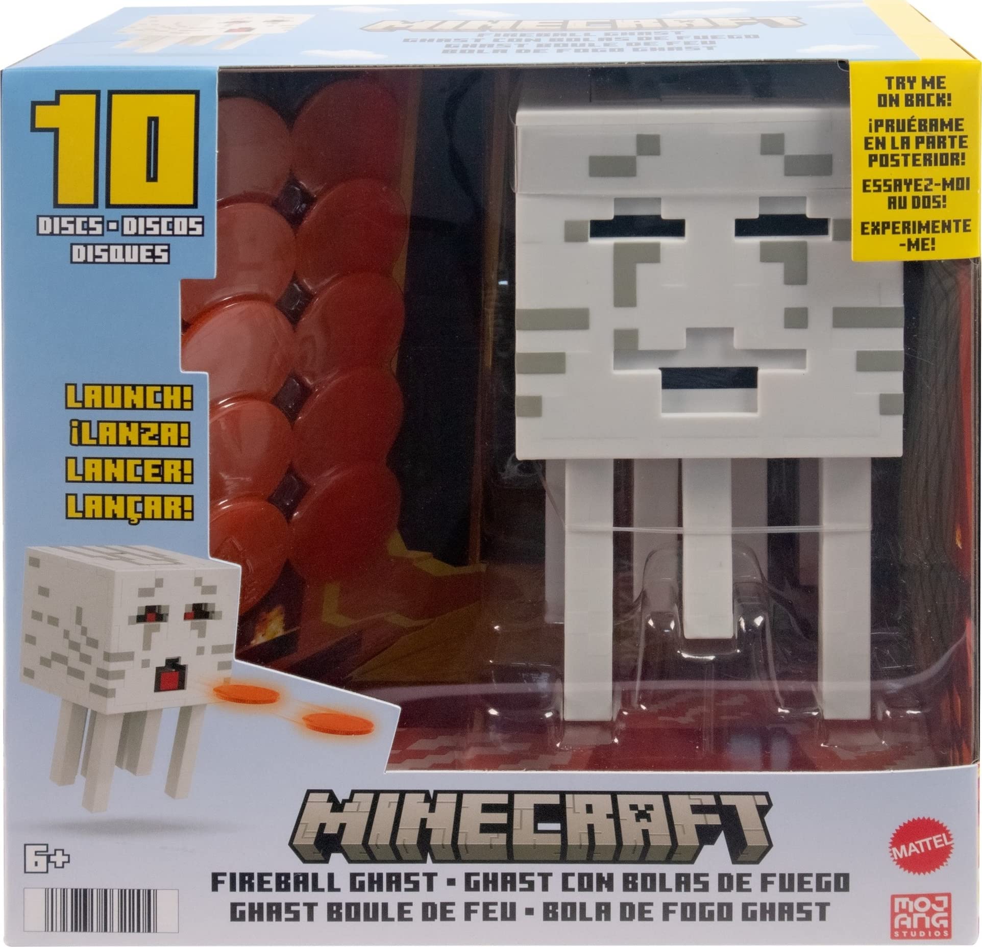 Gift-ready packaging for Mattel Minecraft Fireball Ghast fans.