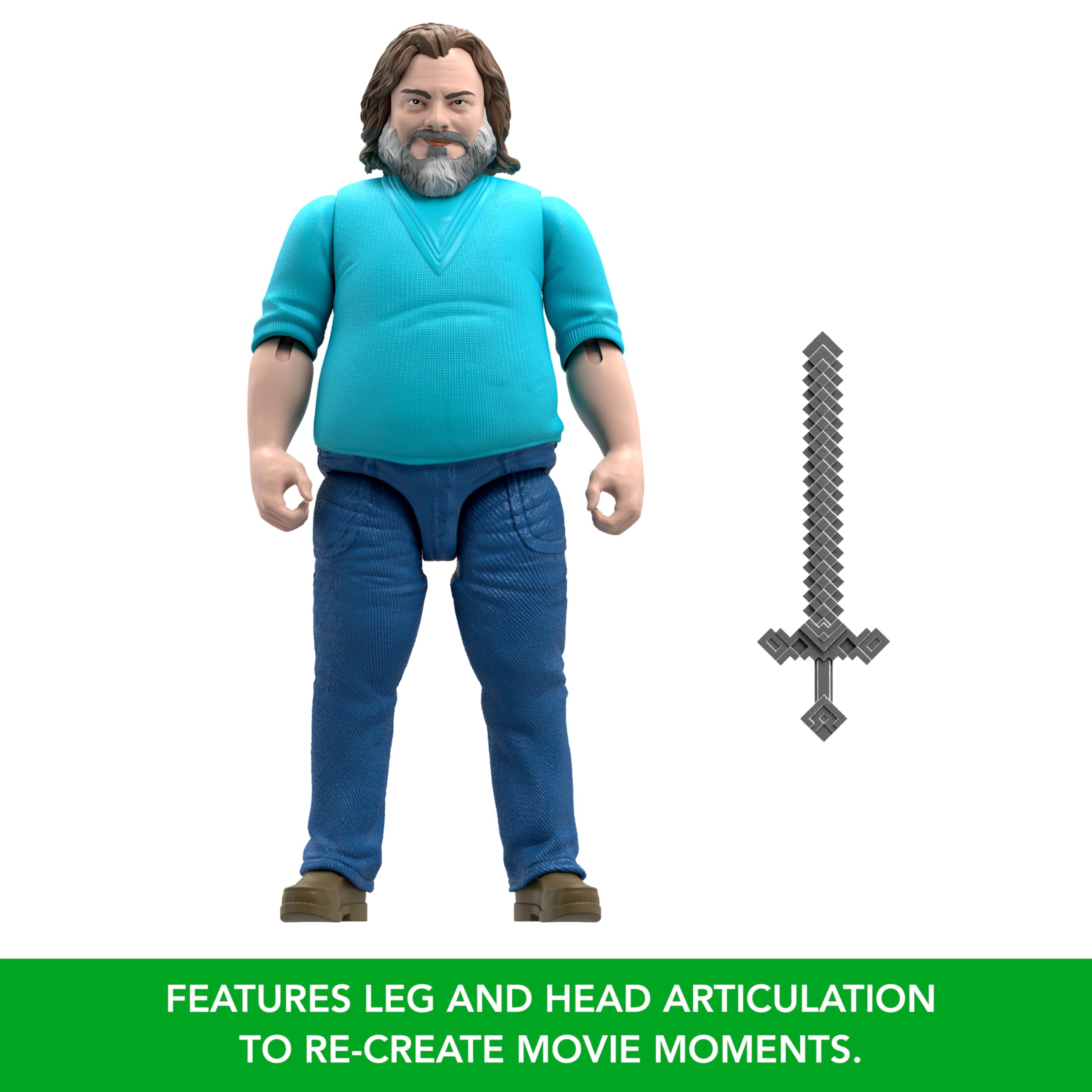 Mattel Minecraft movie-inspired figure for large-scale display and play