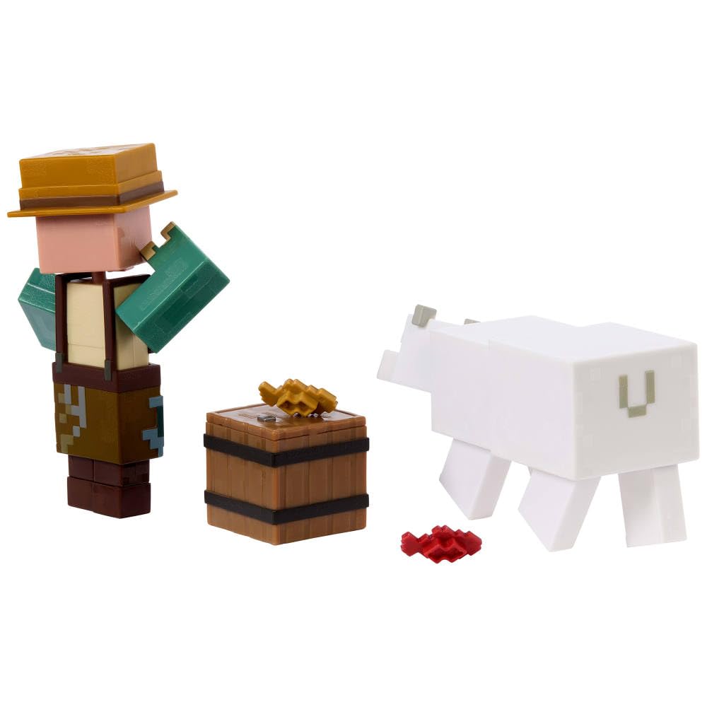 Mattel Minecraft packaging design emphasizes iconic pixel-art style