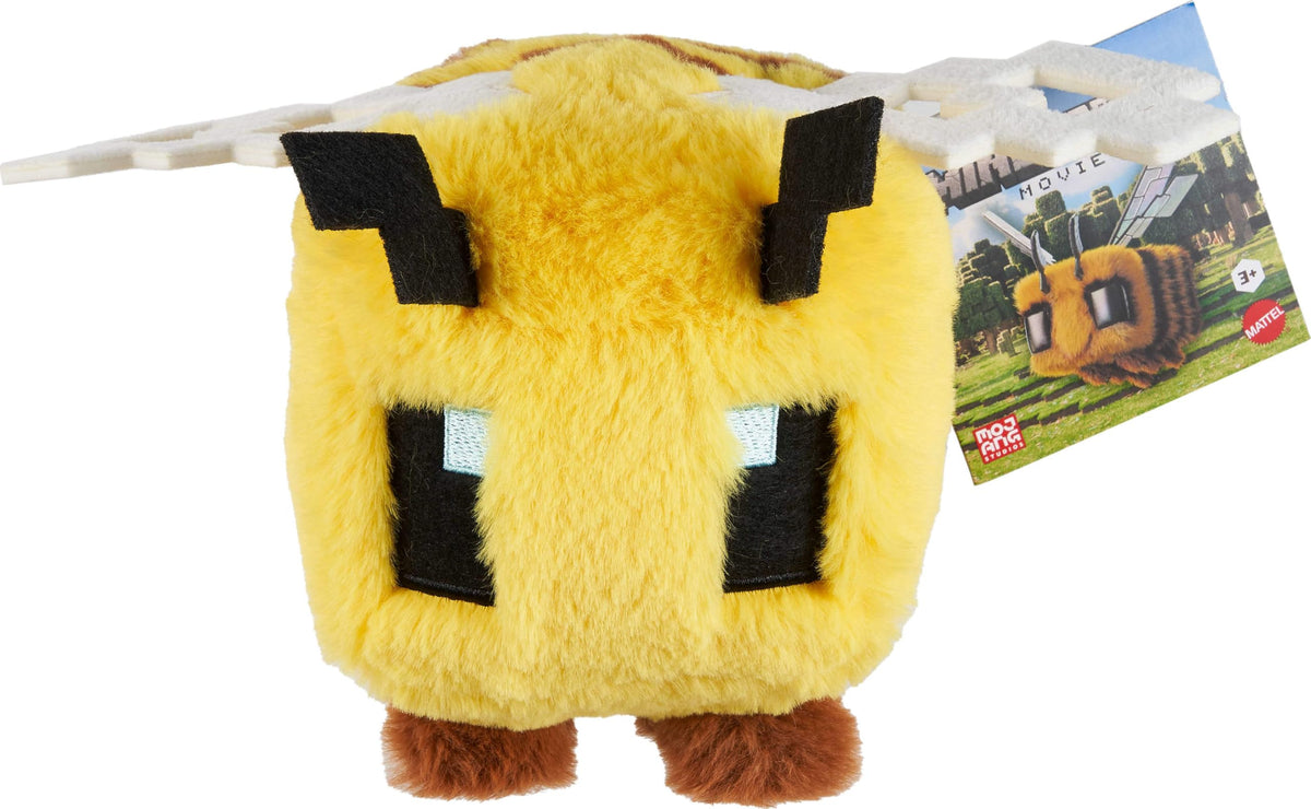 Mattel Minecraft Bee soft doll 8-inch plush for cuddles and imaginative play.