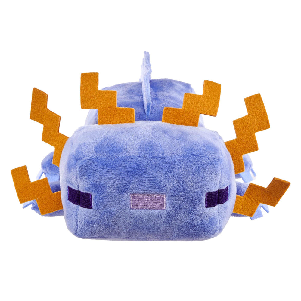 Mattel Minecraft blue axolotl plush ready for gifting to fans.