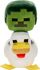 Mattel Minecraft Plush Zombie Chicken Jockey front view with iconic costume